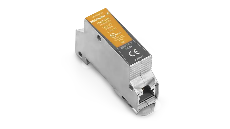 VDATA CAT6 RJ45 konnektörüne sahip metal muhafazada kademeli koruma