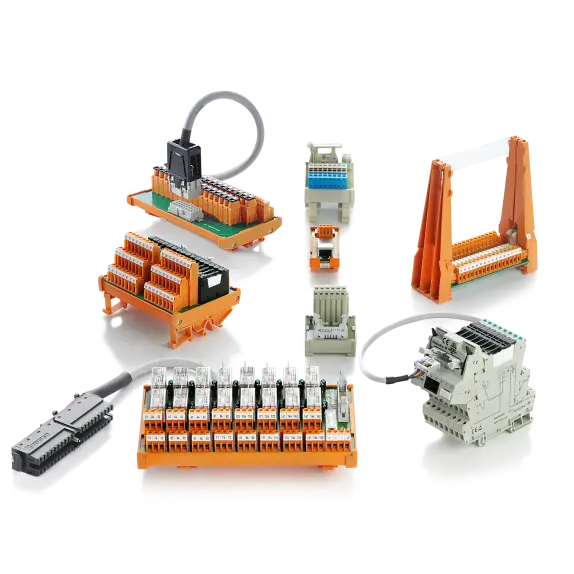 PLC interfaces and pre-assembled cables
