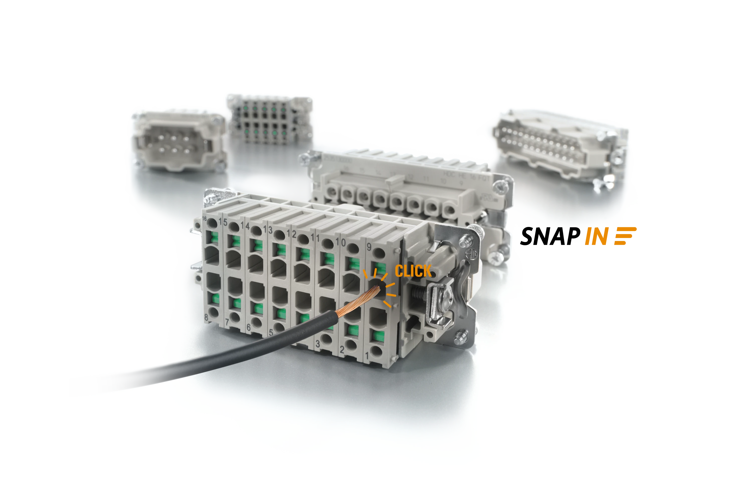 SNAP IN Heavy-duty connector