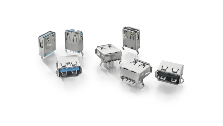 OMNIMATE®数据类USB PCB插座