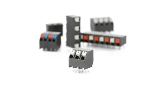 PCB terminals with PUSH IN connection