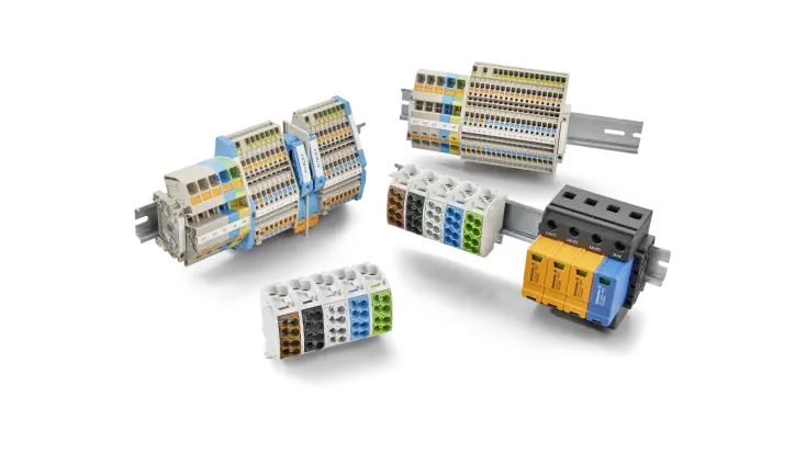 Standardized terminal blocks for electrical installations in buildings