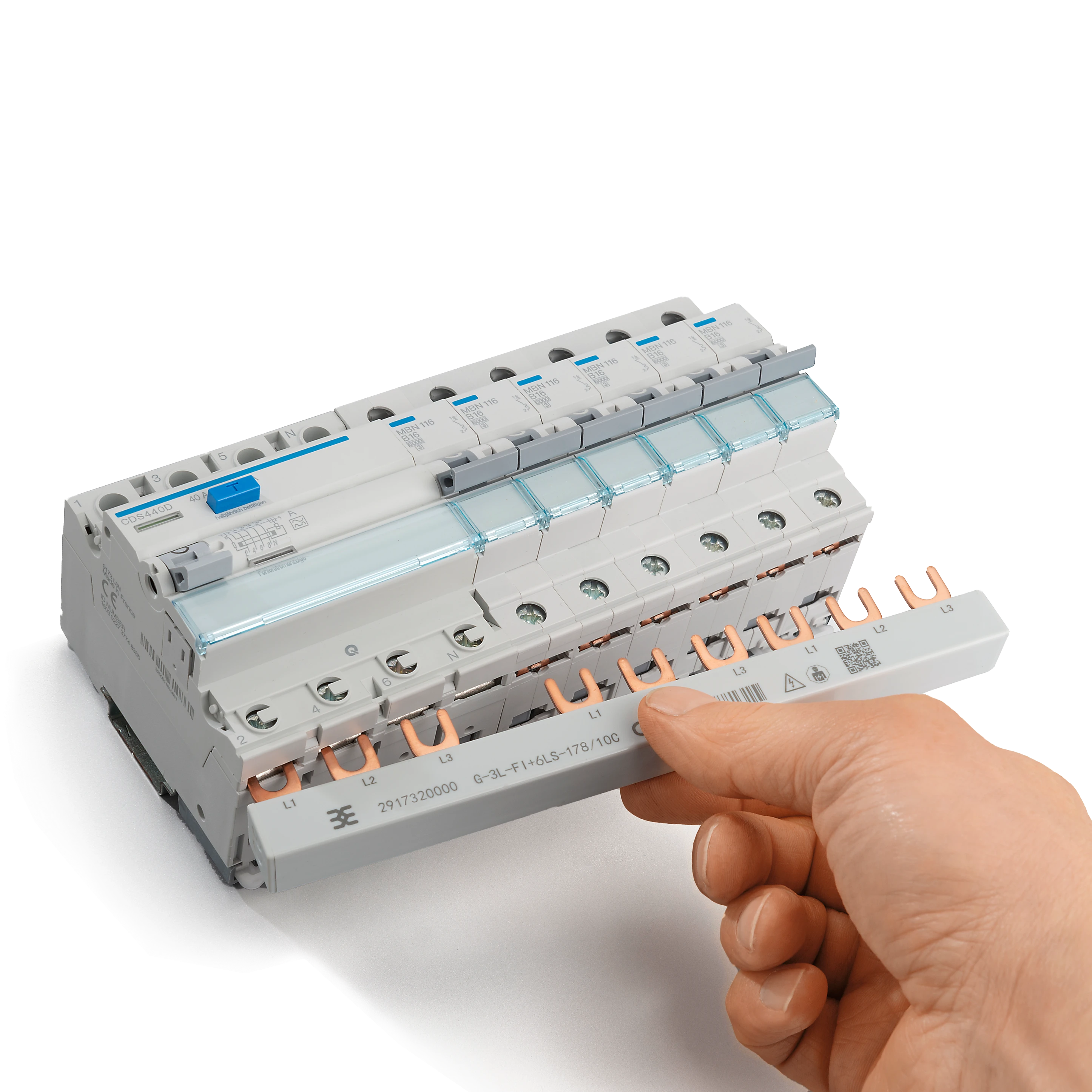 Electrical busbars for control cabinets