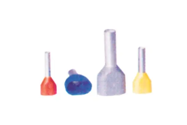 Twin wire end ferrules with plastic collar