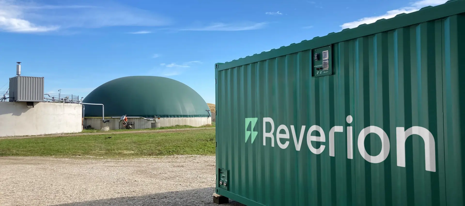 Green containers make biogas plants CO₂-negative