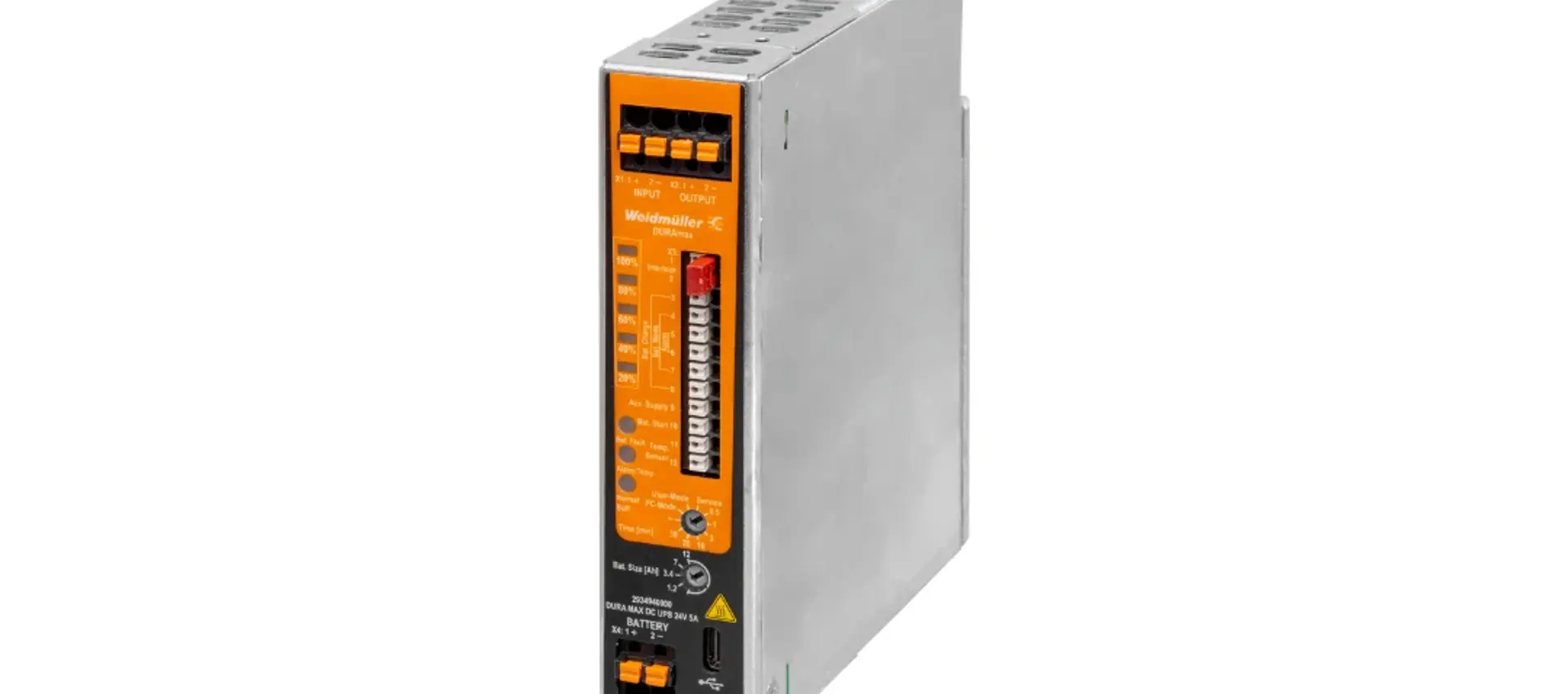 Weidmuller USA Introduces DURAmax DC UPS for Safe, Uninterrupted 24V Power Supply
