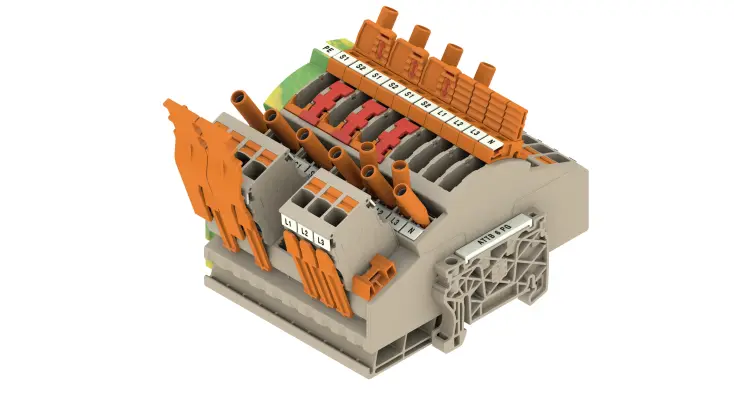 ATTB 6 PG pluggable terminal blocks with integrated "make before break" function