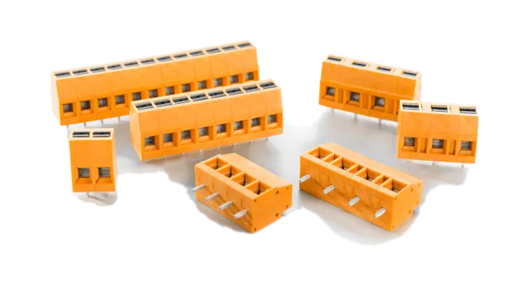 LMFV PCB terminals in twin design