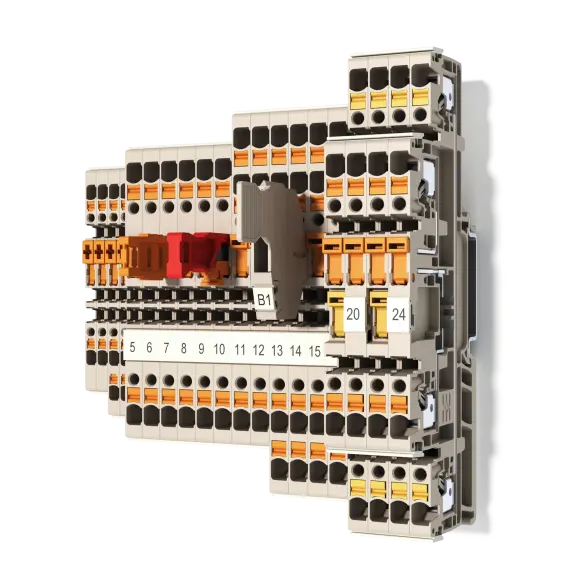 Disconnect terminal blocks and test disconnect terminal blocks