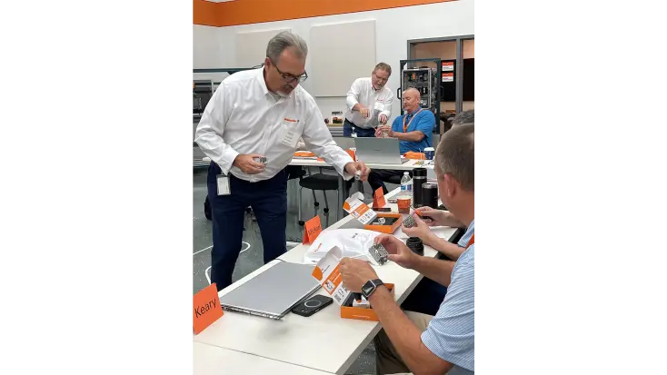 Distributor Connect Training - trainer showing participant product overview