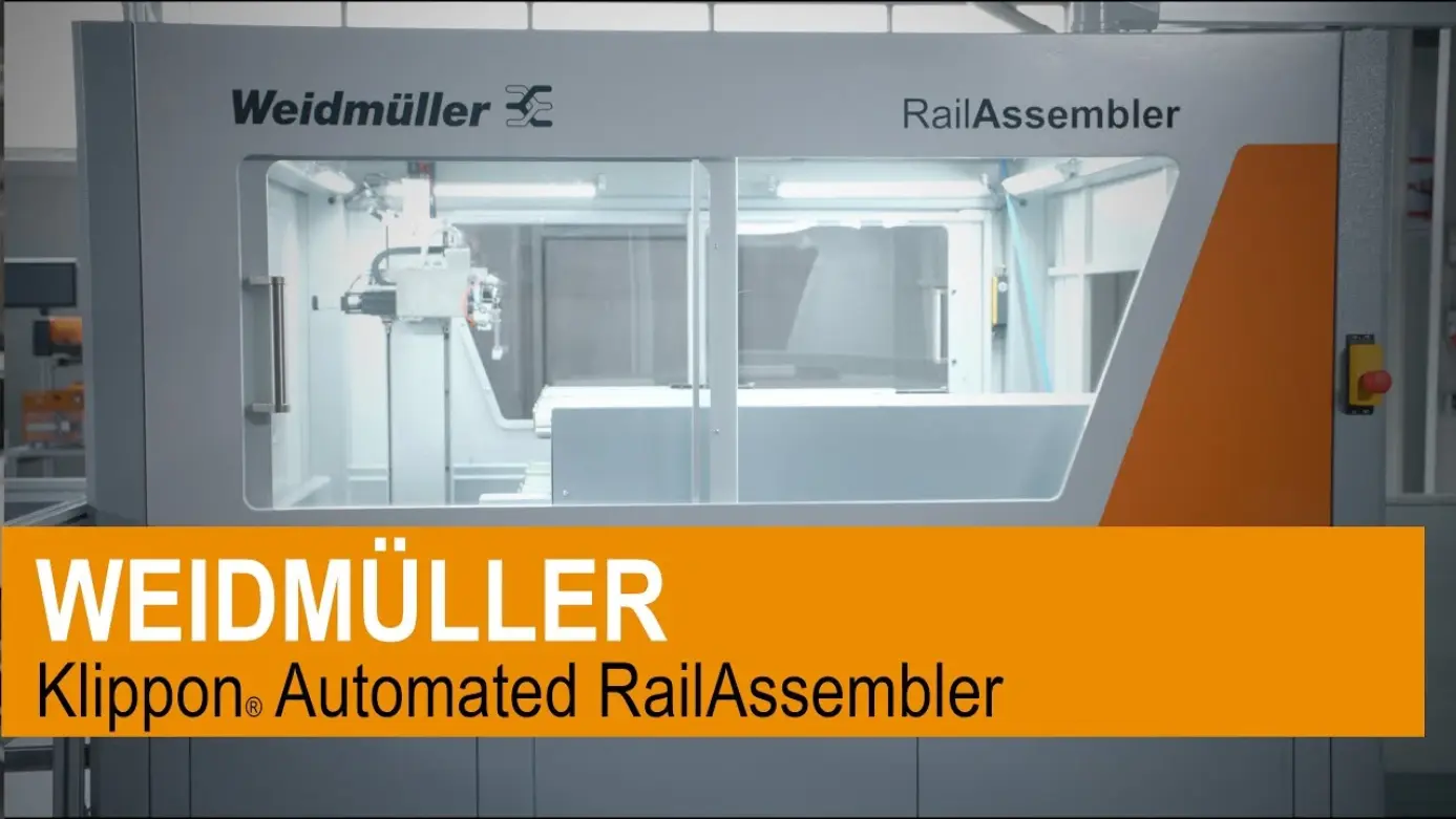 Weidmuller automated enclosure and rail assembly