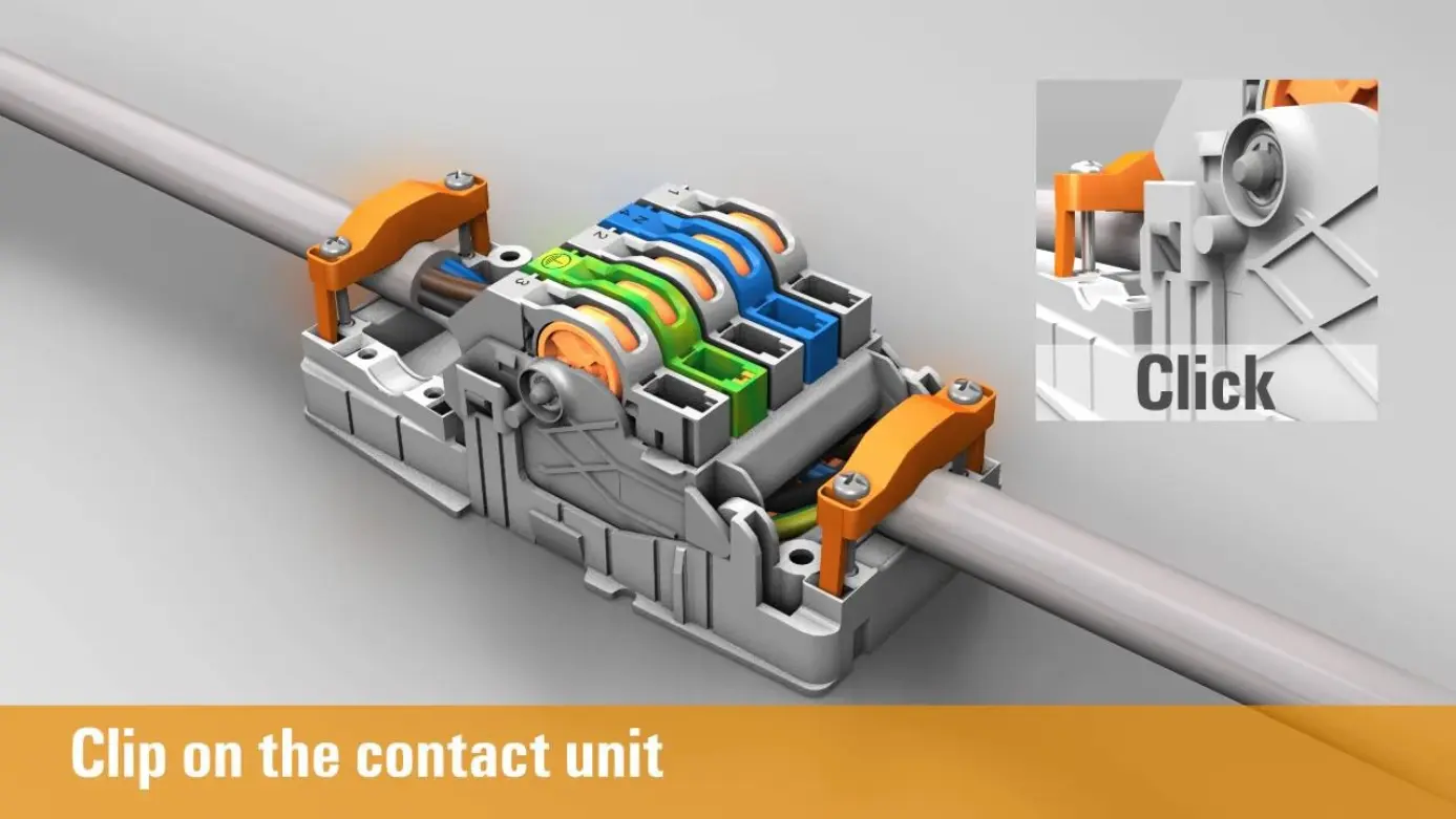Variable power distribution device for quick and safe connection
