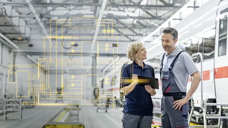 Secure electrical interfaces for trains and tracks